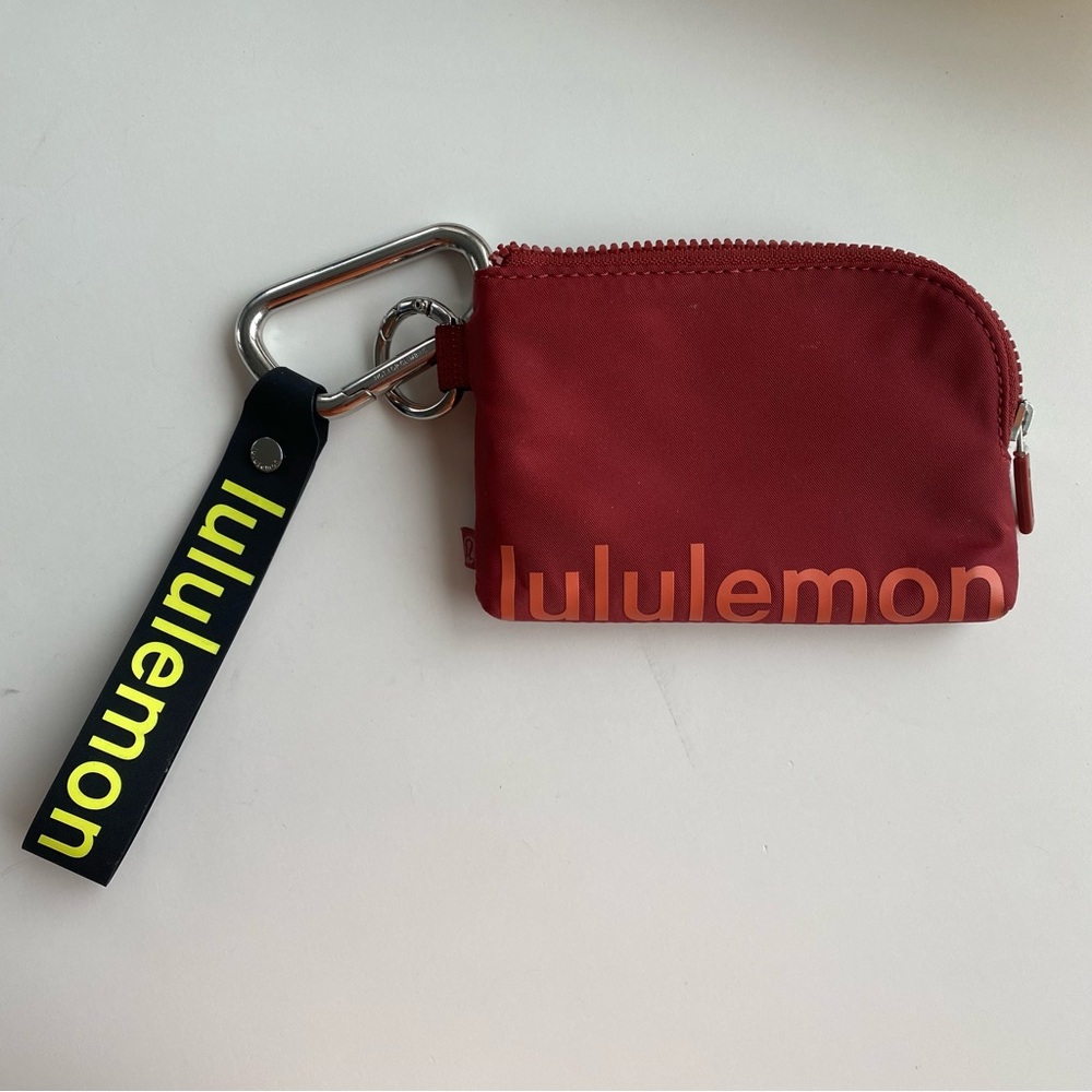 Lululemon Red Mini Pouch with Keychain